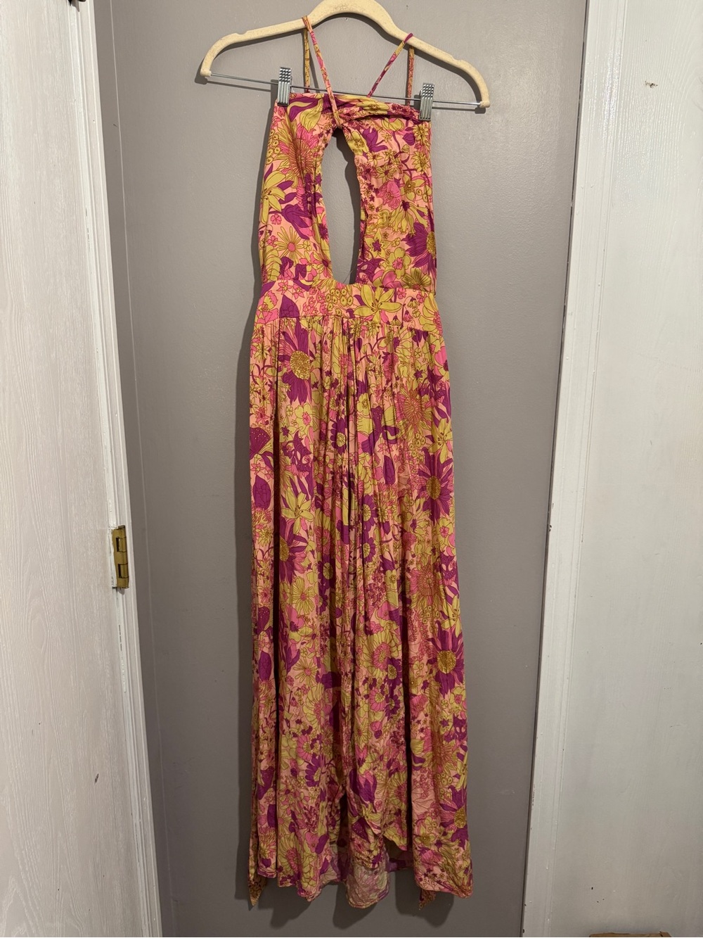 Hello Molly Floral Halter Dress Sz M